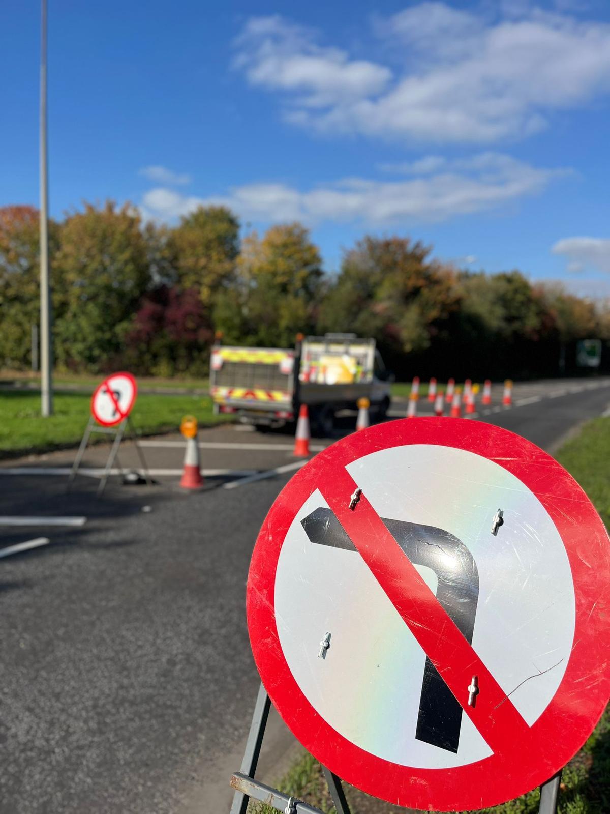 No right turn setup